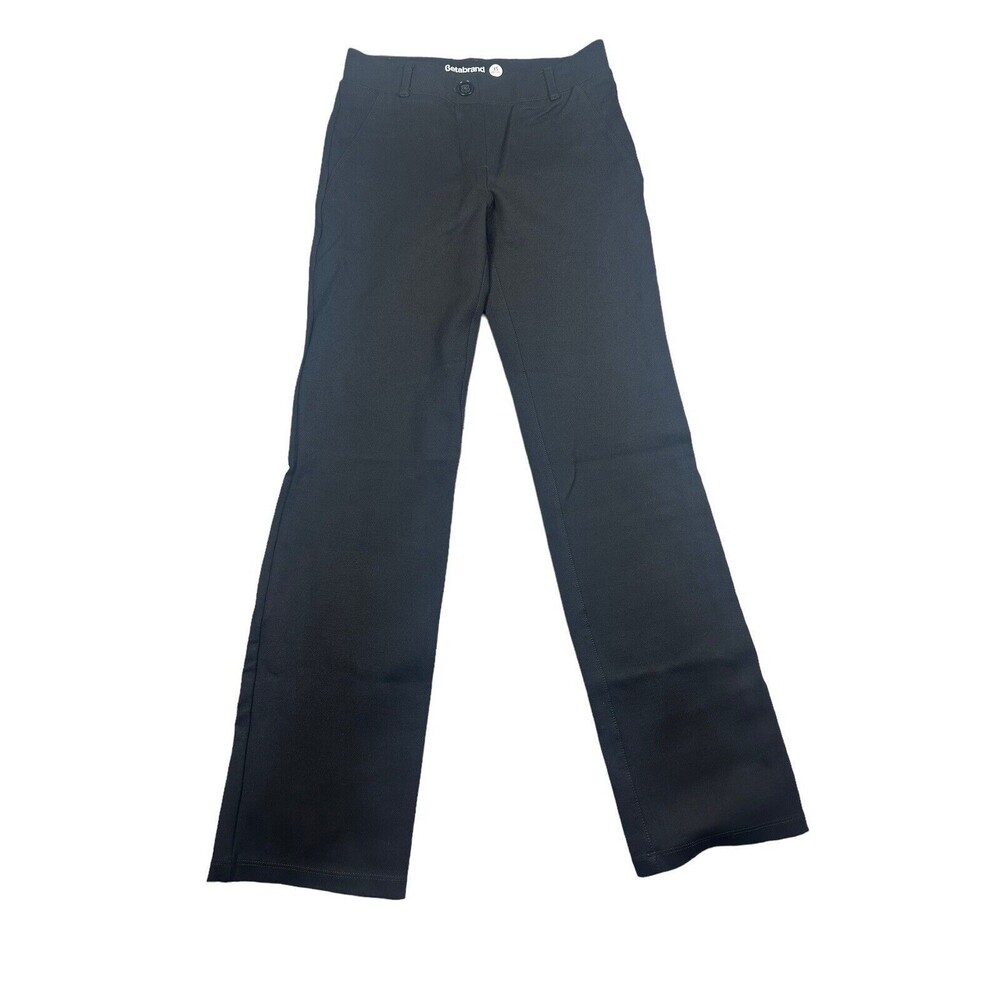 Betabrand Womens Pants XS Petite Black Dress Yoga Gym Pant‎ Straight Workwear